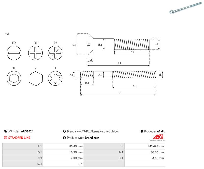AS-PL ARS3024 Repair Set, alternator