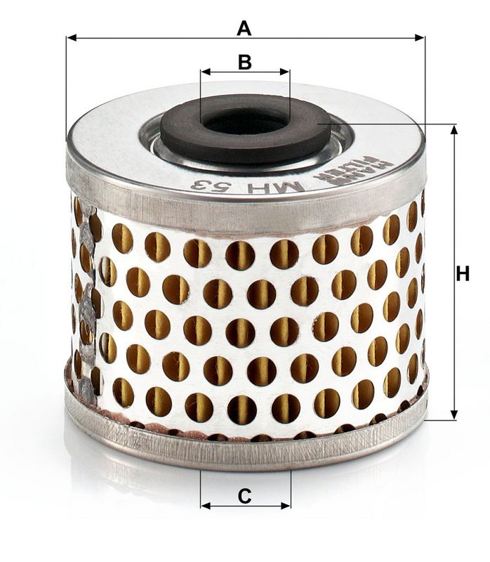 Oliefilter (breedte: 38 mm, buitendiameter: 50 mm) past: GAS GAS EC, FSE, FSR, HP-WILD, PAMPERA, SM, SUPERMOTO, WILD  HONDA ATC, AX-1, CB, CBR, CBX, CRF, FMX, FX, GB, NX, SLR, TRX 50-700 1981-2020