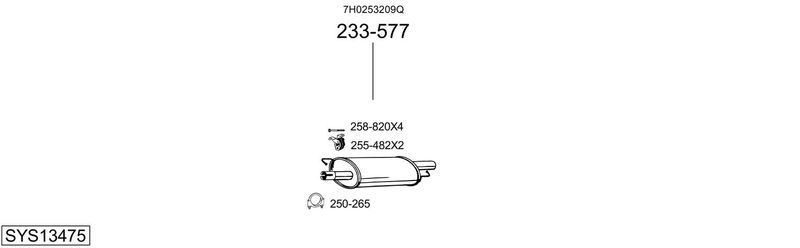 BOSAL kipufogórendszer SYS13475