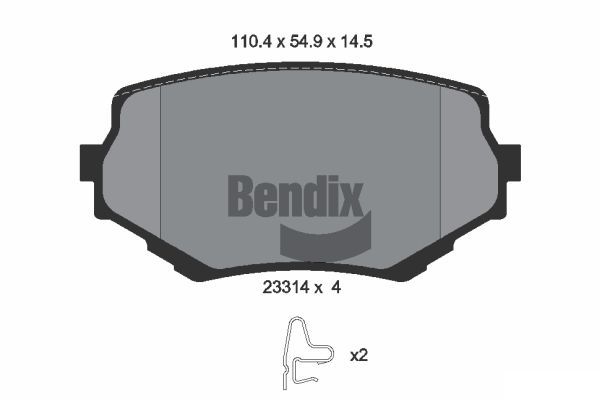 BENDIX Braking fékbetétkészlet, tárcsafék BPD1412