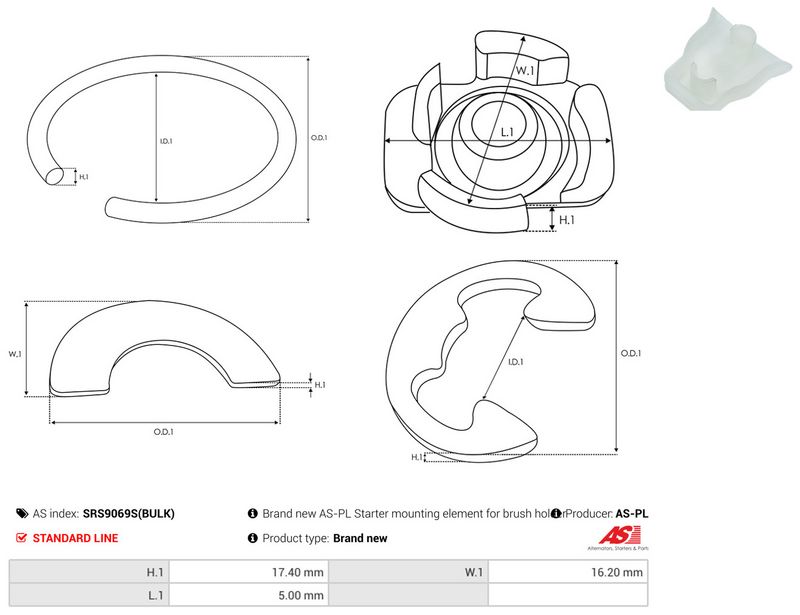 AS-PL SRS9069S(BULK) Repair Kit, starter