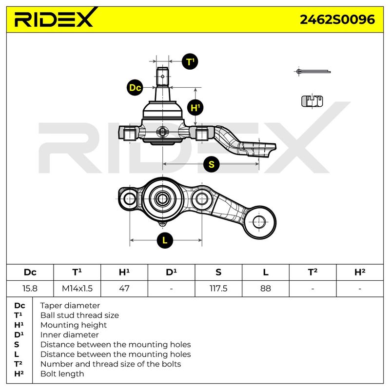 Шарнири RIDEX