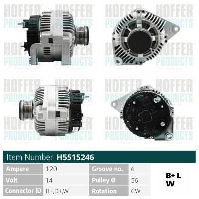 HOFFER generátor H5515246