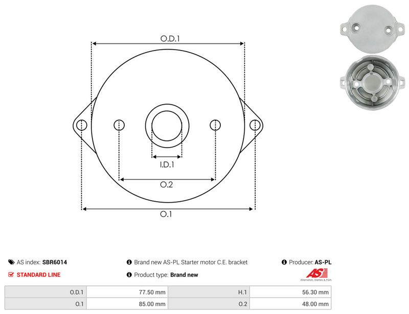 AS-PL SBR6014 Starter Lid, carburettor