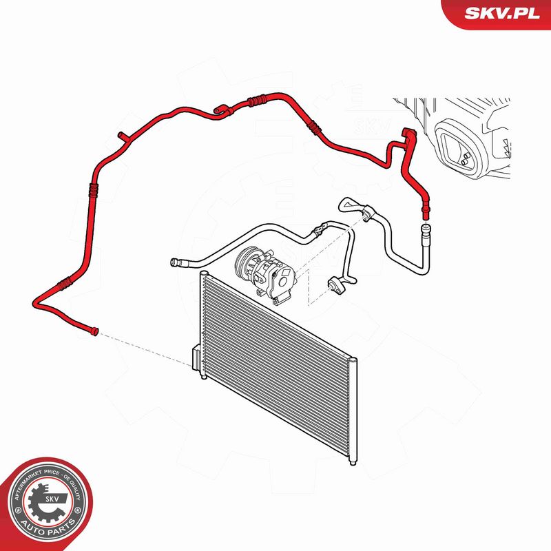 ESEN SKV 43SKV545 High-pressure Line, air conditioning