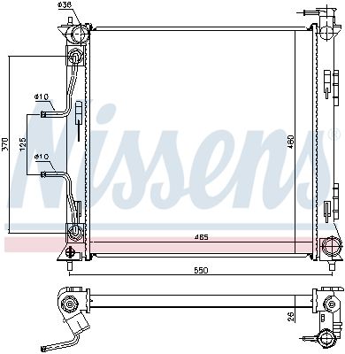 NISSENS 675057 Radiator, engine cooling