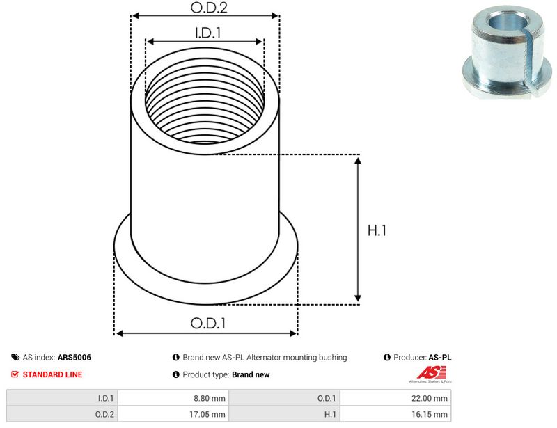AS-PL ARS5006 Repair Set, alternator