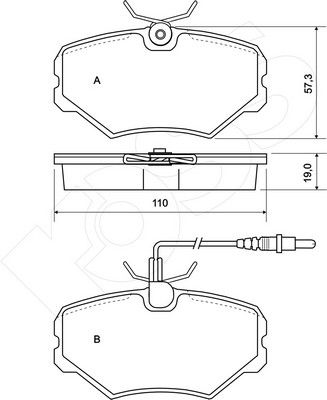 1-GNC R-670 - Brake Pad Set, disc brake