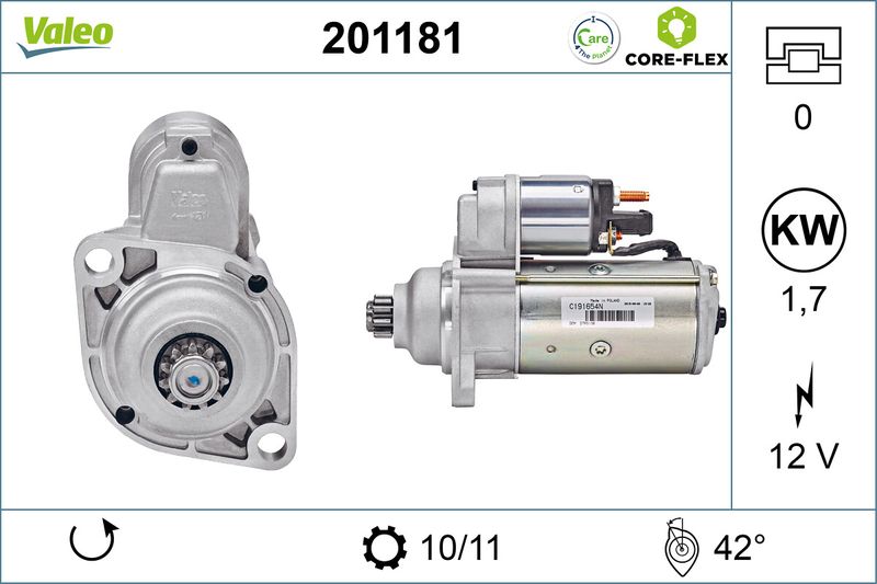 VALEO Startmotor / Starter 201181