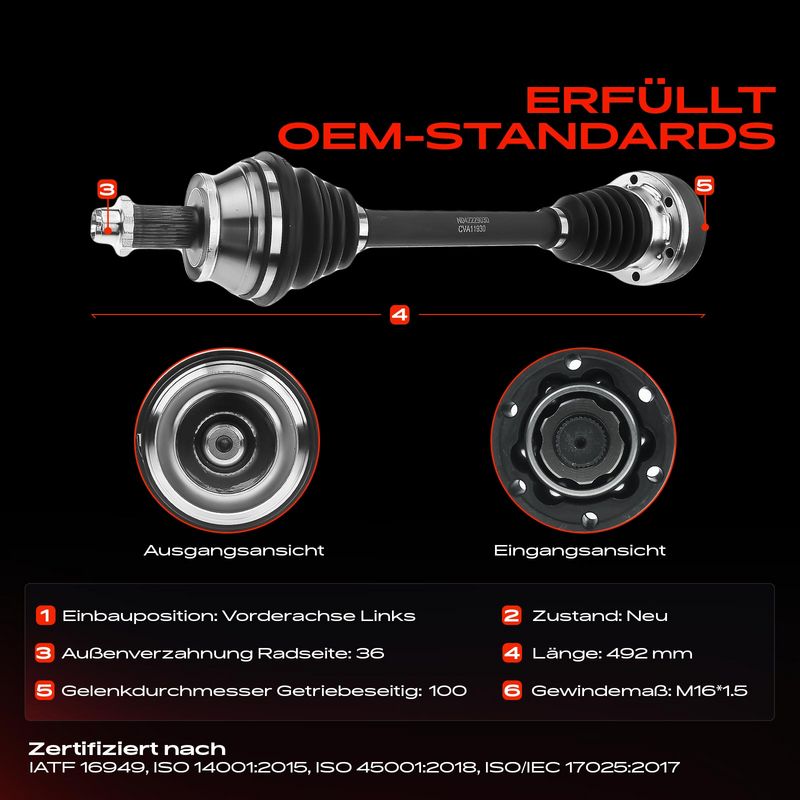 Frankberg 5481FB0009988 Drive Shaft