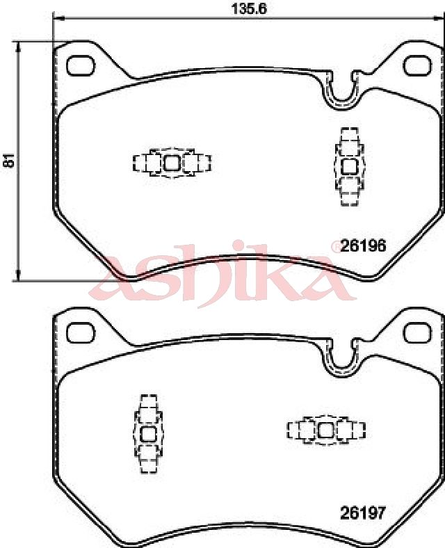 ASHIKA Plaquettes de frein à disque 50-00-0963