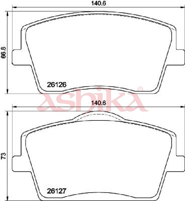 ASHIKA 50-00-0353 Brake Pad Set, disc brake
