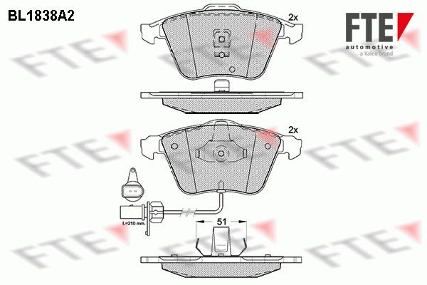 FTE fékbetétkészlet, tárcsafék 9010414