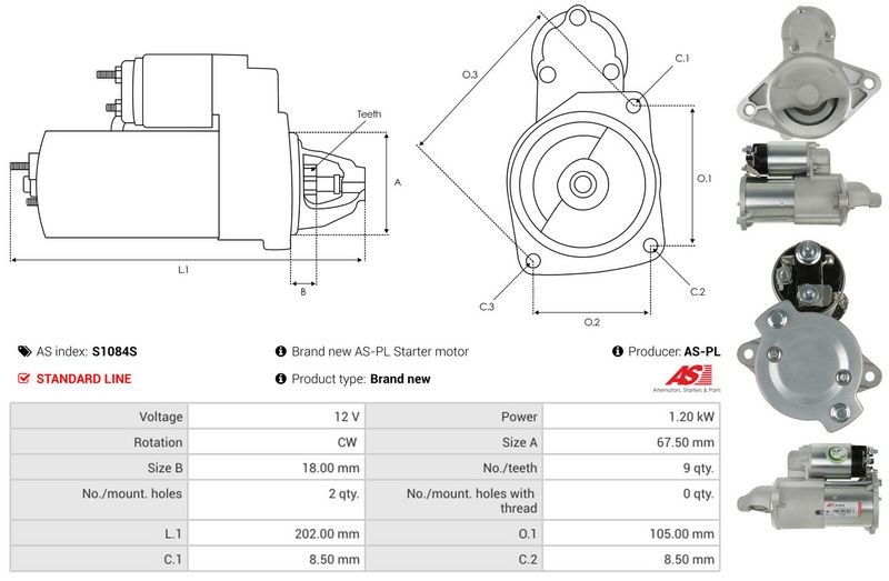 AS-PL S1084S Starteris