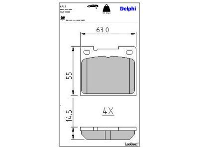 DELPHI LP15 - Brake Pad Set, disc brake