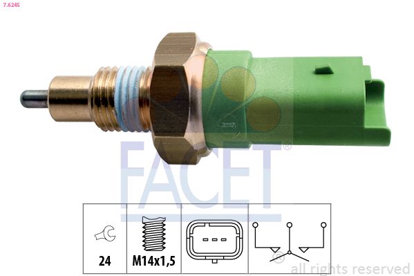 Перемикач, ліхтар заднього ходу, Facet 7.6245