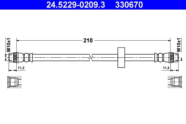 ATE fékcső 24.5229-0209.3