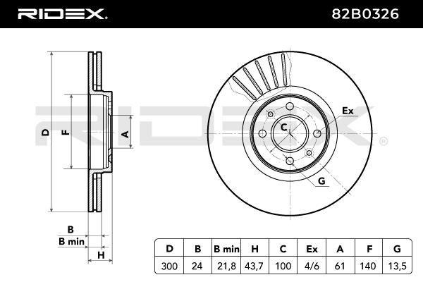 спирачен диск RIDEX
