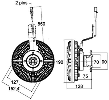 MAHLE CFC 134 000P Clutch, radiator fan