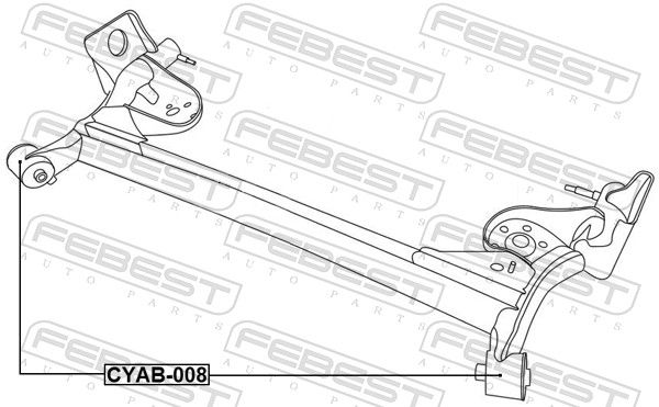 Kinnitus, sillatala, FEBEST CYAB-008
