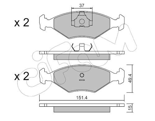 Set placute frana,frana disc 822-057-5 CIFAM