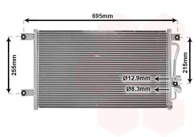 Конденсатор, система кондиціонування повітря, Van Wezel 32005206