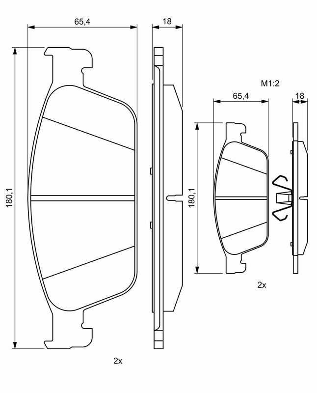 BOSCH 0986495388 Brake Pad Set, disc brake