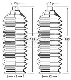 BORG & BECK gumiharang készlet, kormányzás BSG3240