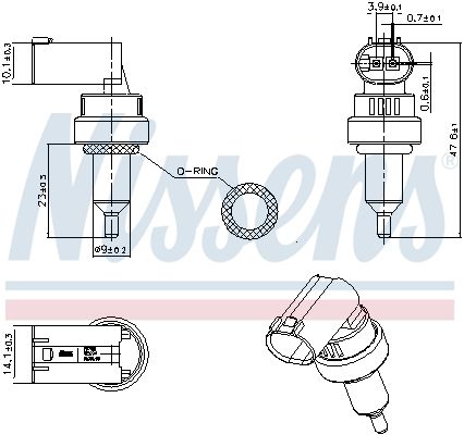 NISSENS 207100 Sensor, coolant temperature