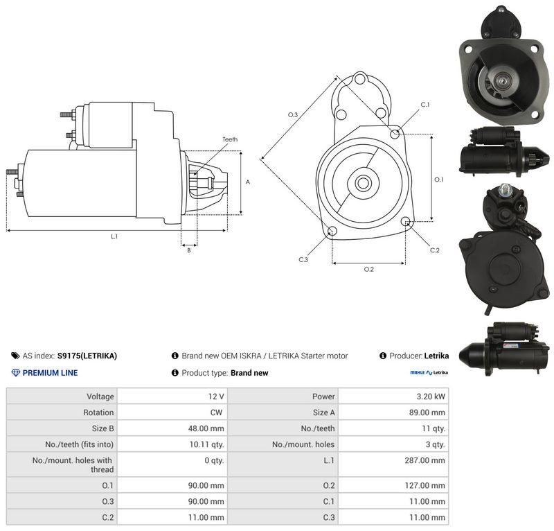 AS-PL S9175(LETRIKA) Starter