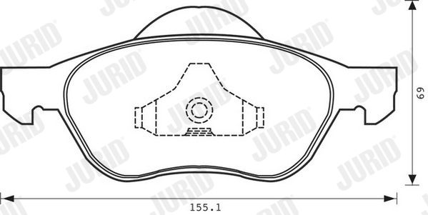 JURID 573025JC Brake Pad Set, disc brake