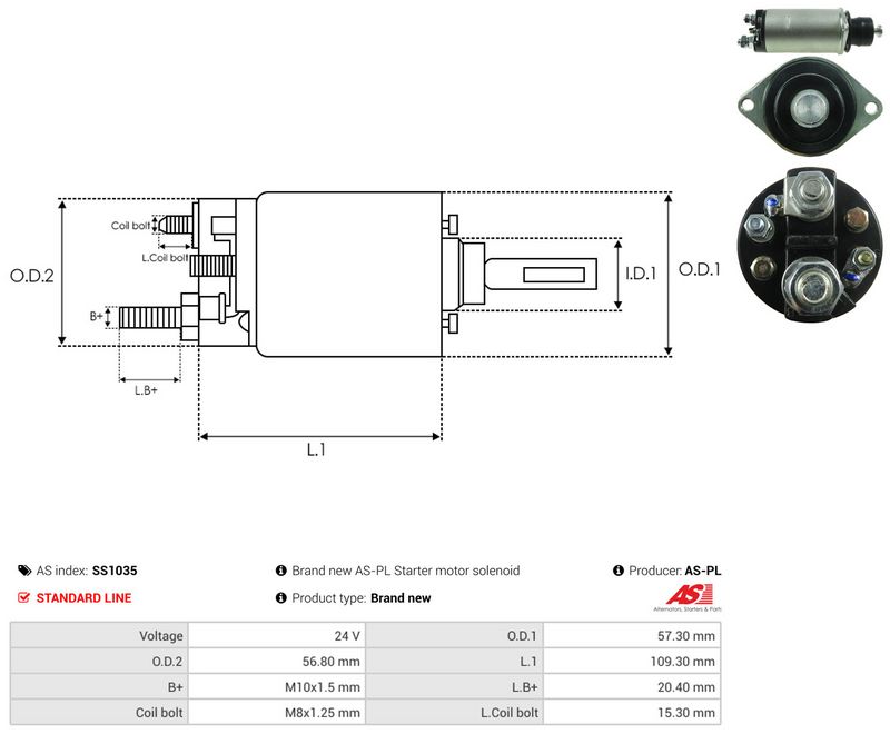 AS-PL SS1035 Solenoid Switch, starter