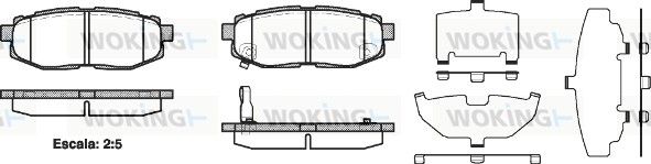 Колодки тормозные, задние, SUBARU BRZ (06/12-)