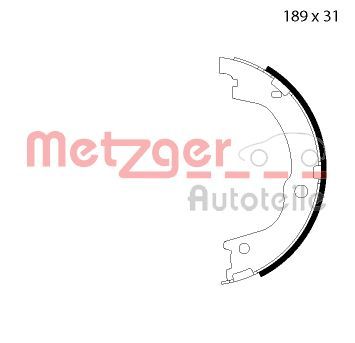 METZGER fékpofakészlet, rögzítőfék MG 127