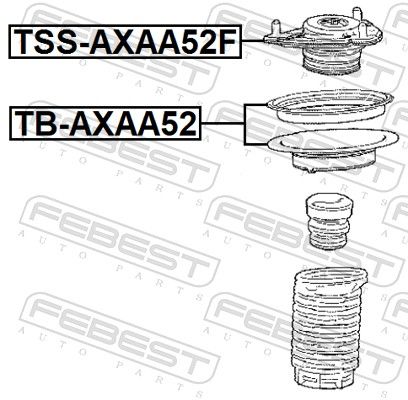 FEBEST TB-AXAA52 Rolling Bearing, suspension strut support mount