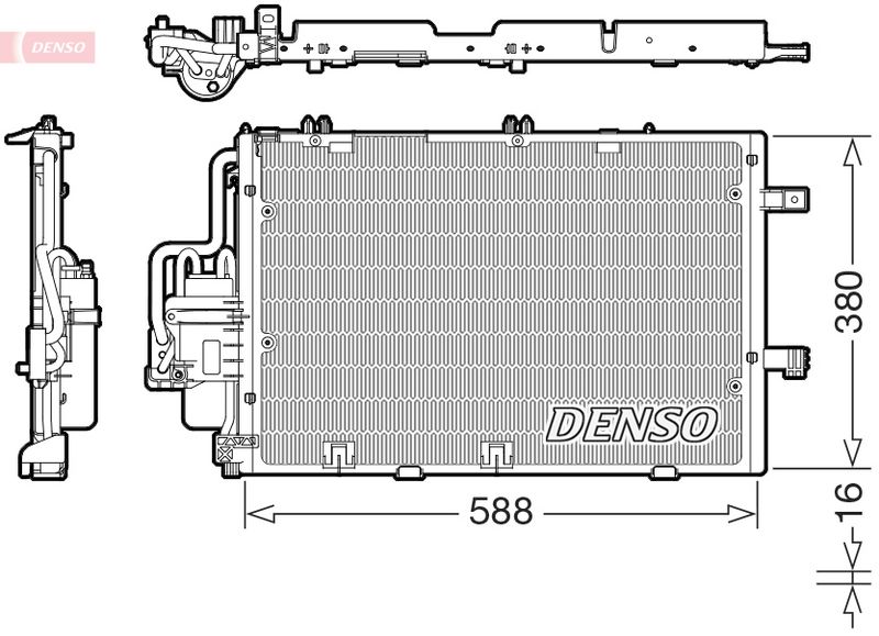 Condensator, climatizare DCN20027 DENSO
