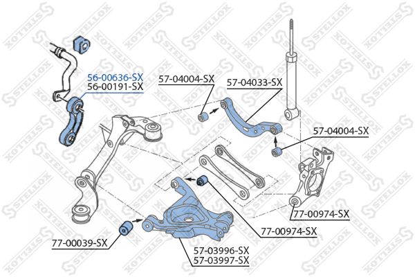 STELLOX 56-00636-SX Link/Coupling Rod, stabiliser bar