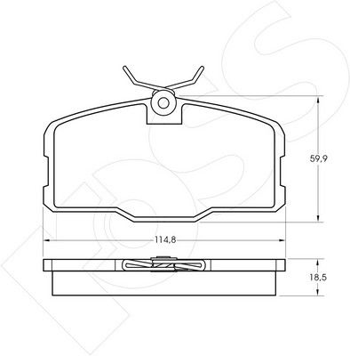 1-GNC R-317 - Brake Pad Set, disc brake