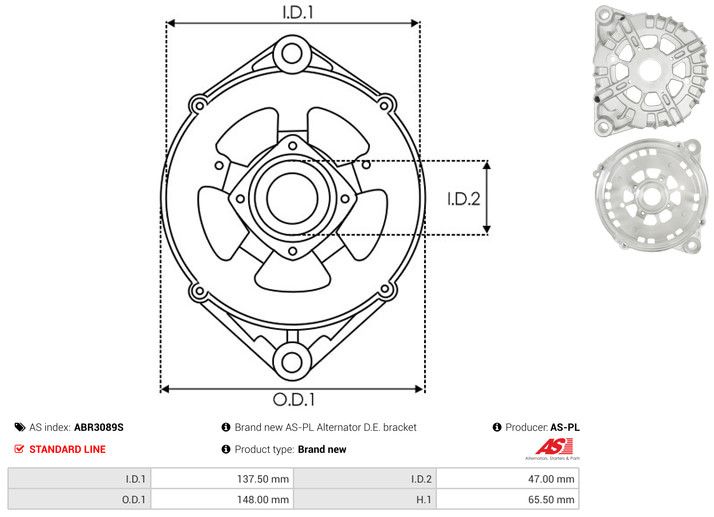 Kaitsekate, generaator, AS-PL ABR3089S