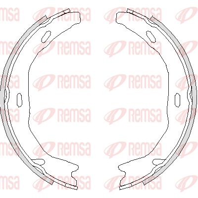 Комплект гальмівних колодок, стоянкове гальмо, Remsa 4751.00