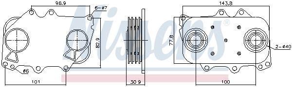 NISSENS 91466 Oil Cooler, engine oil
