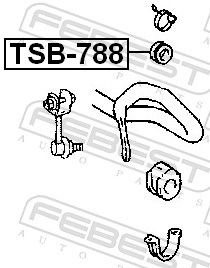 FEBEST TSB-788 Mounting, axle strut