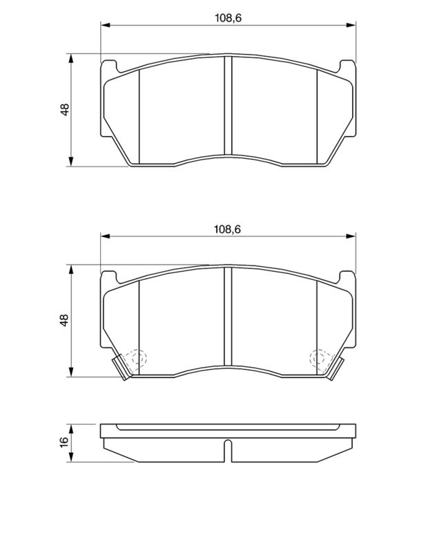 BOSCH 0986424369 Brake Pad Set, disc brake