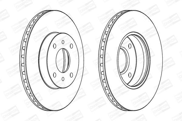 CHAMPION NISSAN диск гальмівний передній Almera,Primera 96-