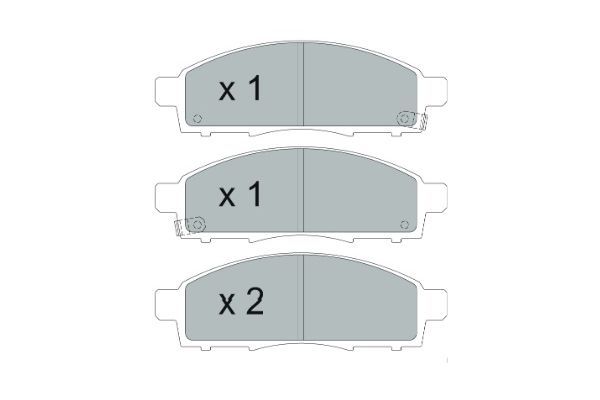 Комплект гальмівних накладок, дискове гальмо, Kavo Parts KBP-6599