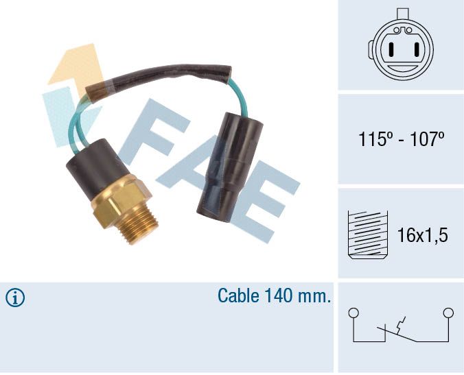 FAE hőkapcsoló, hűtőventilátor 36630