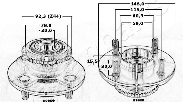 JAPANPARTS KK-21039 Wheel Hub