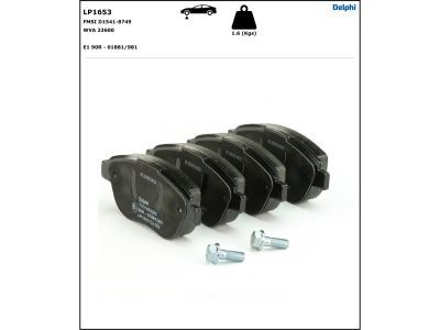 DELPHI LP1653 Brake Pad Set, disc brake