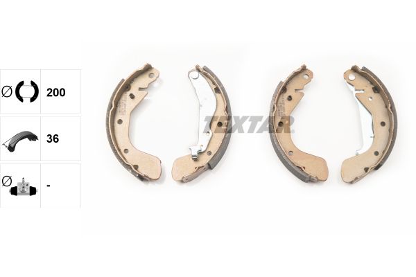 TEXTAR 91062500 Brake Shoe Set