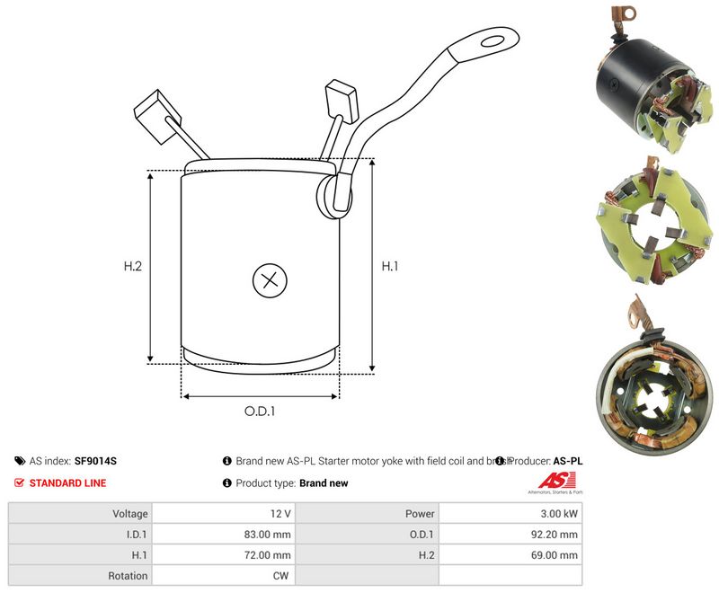 Mähis, starter, AS-PL SF9014S